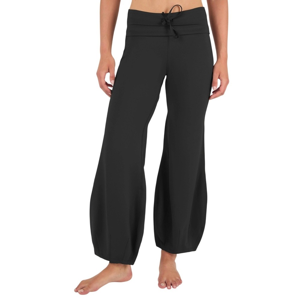NWT Yogalicious Lux Jasmine Yoga Pants M Bubble Black wide waistband